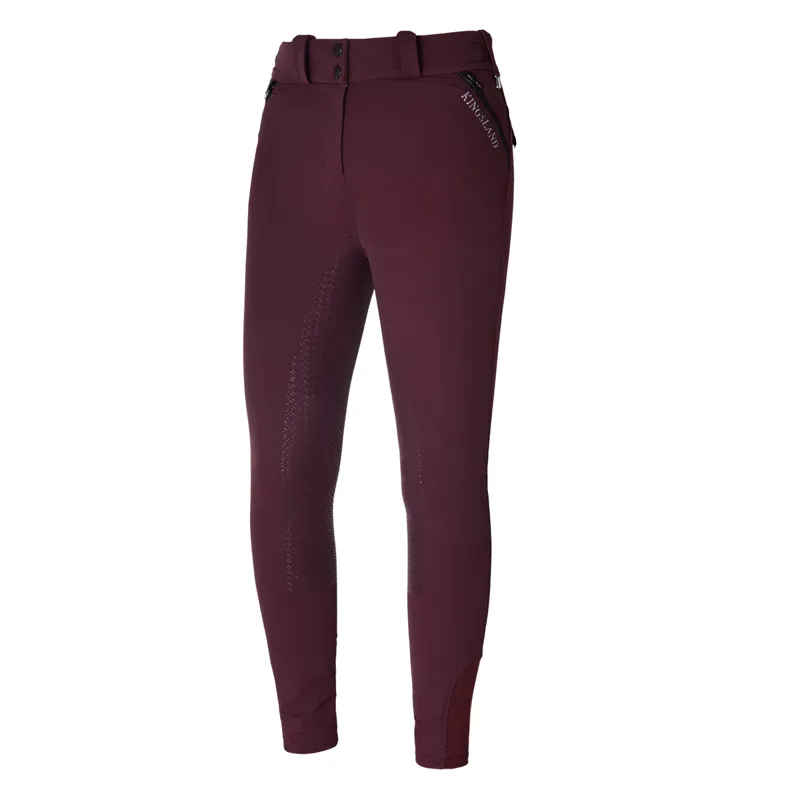 Kingsland KLkadi Ladies E-Tec Full Grip Breeches - Red Fudge